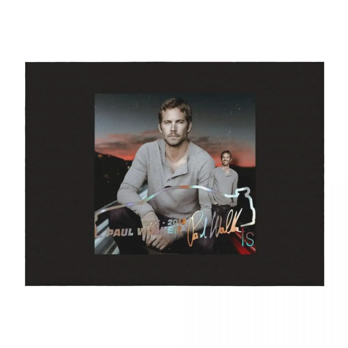 

Paul walker Throw Blanket bed plaid Decorative Throw Shaggy Beach Blankets