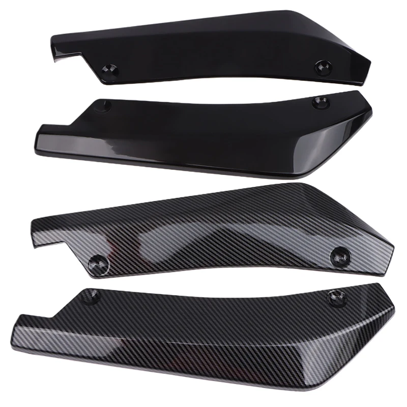1 paar Carbon Faser Winglets Seite Rock Verlängerung Auto Vorne Hinten Stoßstange Streifen Lip Spoiler Diffusor Splitter Scratch Protector