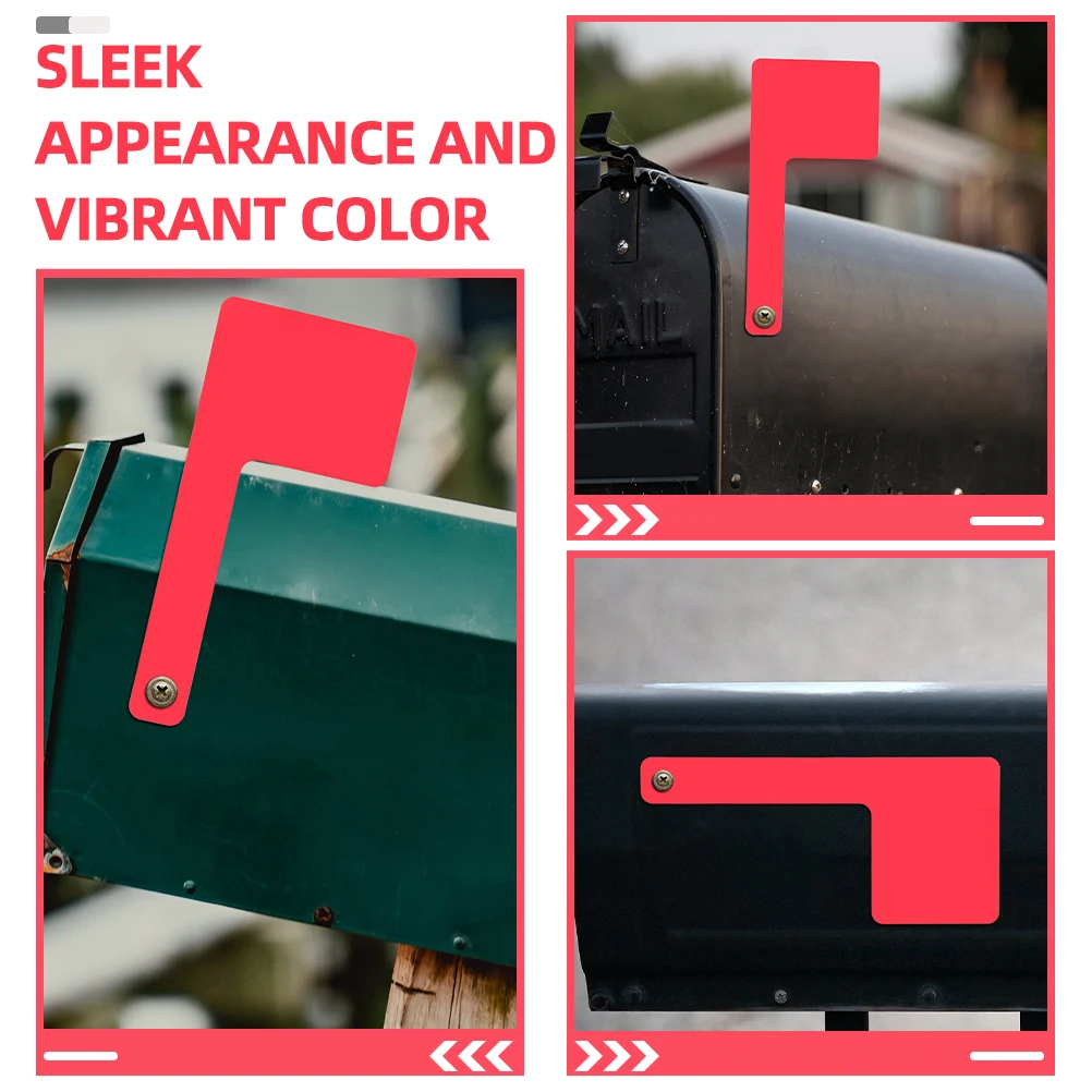 

1pcs Mailbox Flag Acrylic Durable Red Flag for Outdoor Mailboxes Universal Replacement Letter Box Accessories Garden Supplies
