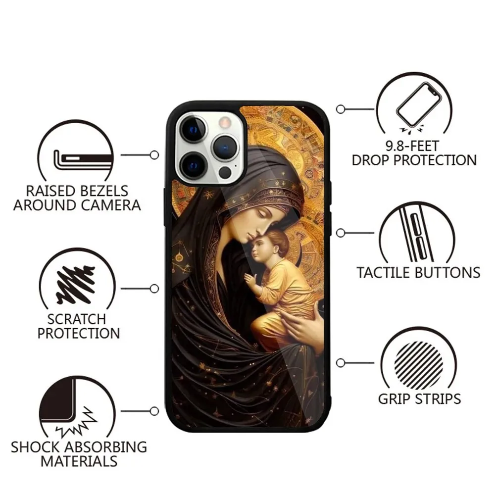 Virgen StMary Celestial Mother Phone Case Strong Magnetic For IPhone 15,14,13,Pro,Max,Plus,11,12,Mini For Magsafe Wireless