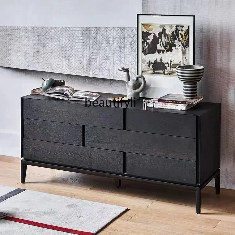 

E1001 ss Итальянский минималистичный комод, квадратный сервант для хранения, входной шкаф, комод для хранения в спальне