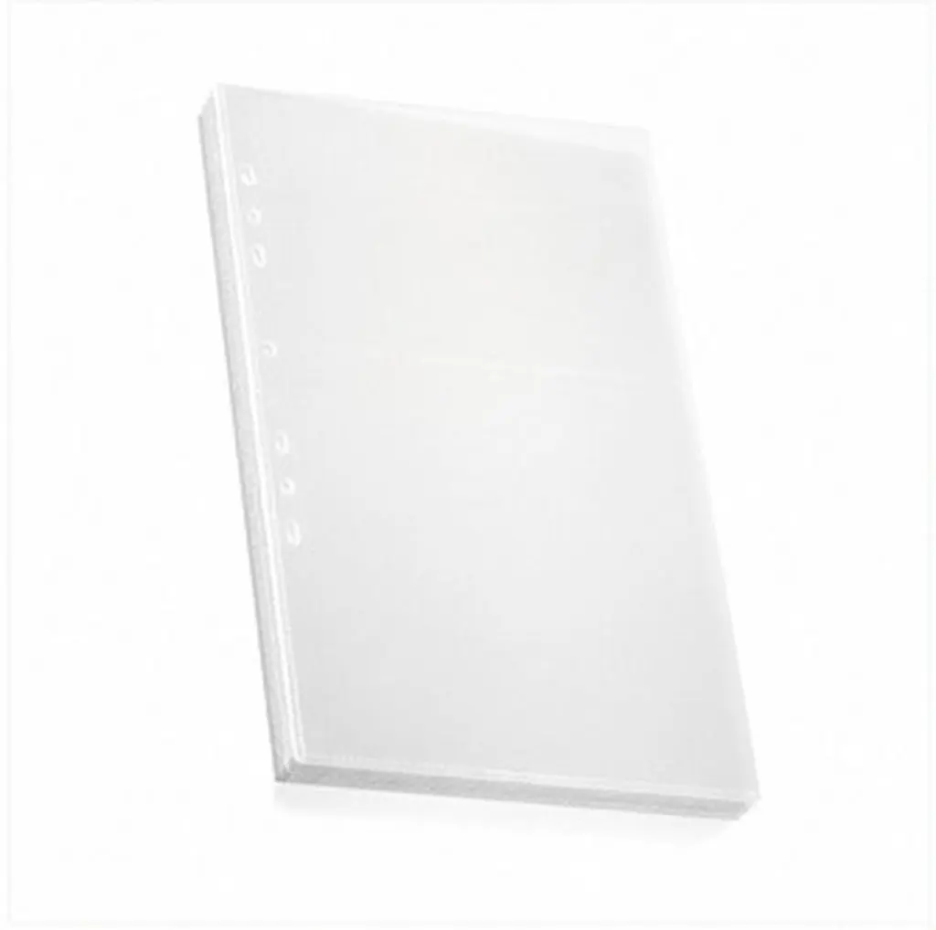 80Sheets Binder Inserts Loose Leaf Refill Clear Plastic Sleeves A5 7-Hole Transparent Album Pages Office School