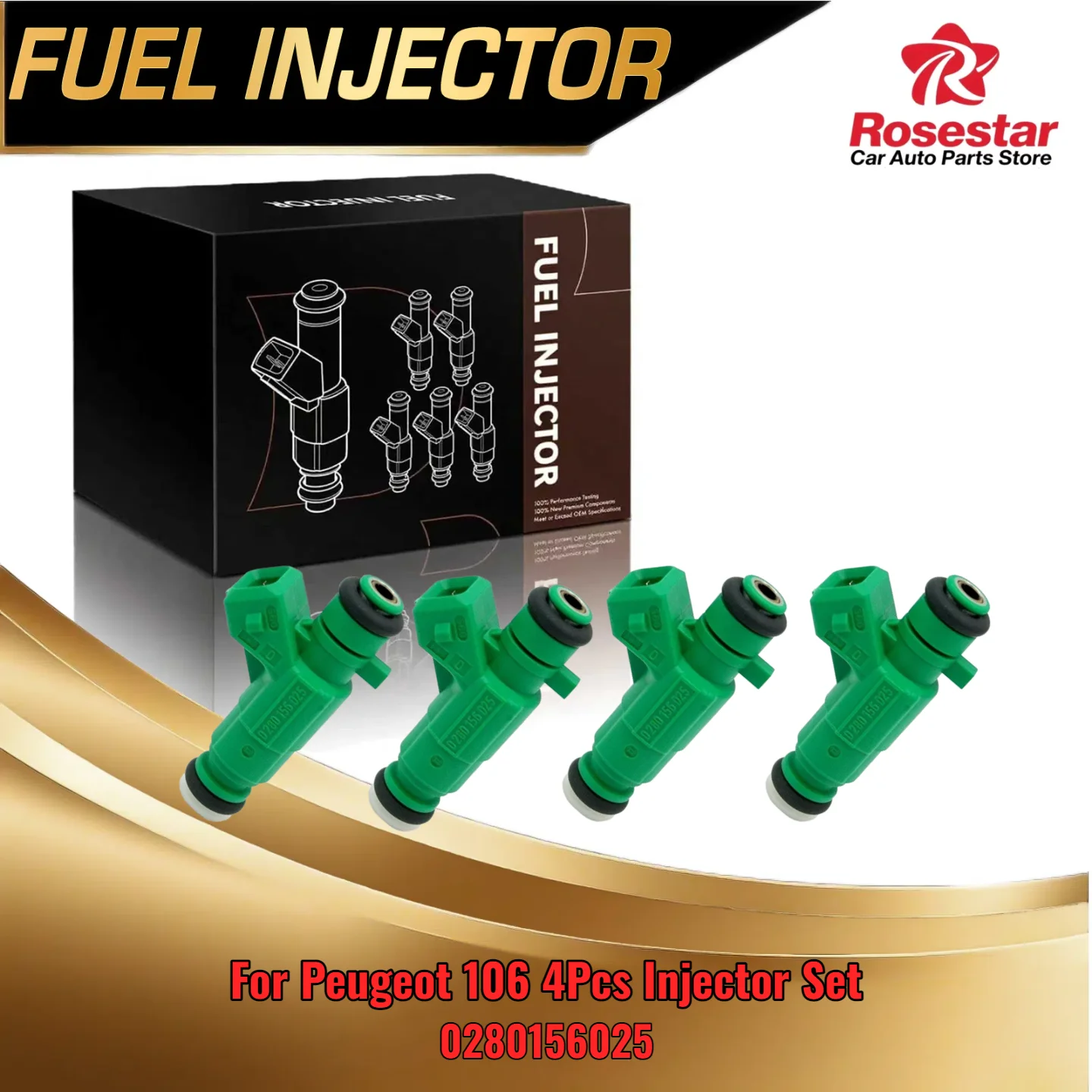 

0280156025 Комплект форсунок 4 шт. для Peugeot 106 для Citroen Saxo AX 1.1
