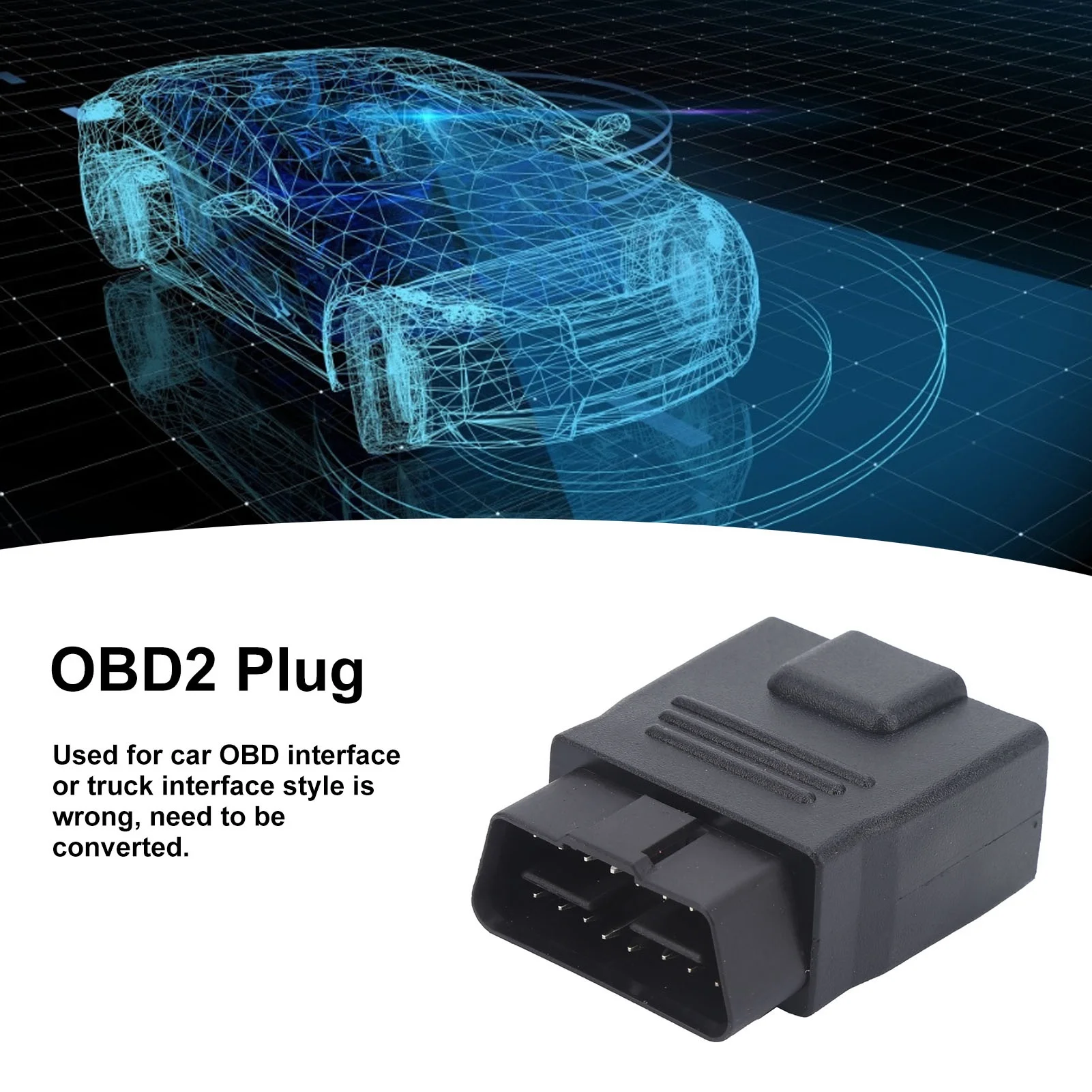 

Адаптер питания 16-контактный, полнопоточный, OBD2, штекер-гнездо, ABS-пластик, для диагностики неисправностей, разъем OBD2
