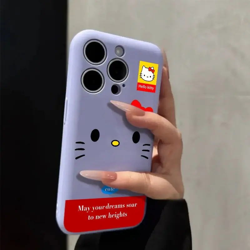 Nouveau Sanrio Hello Kitty16promax coque de téléphone portable 15/14p13/12/11 housse de protection tout compris résistante à l'usure et anti-chute