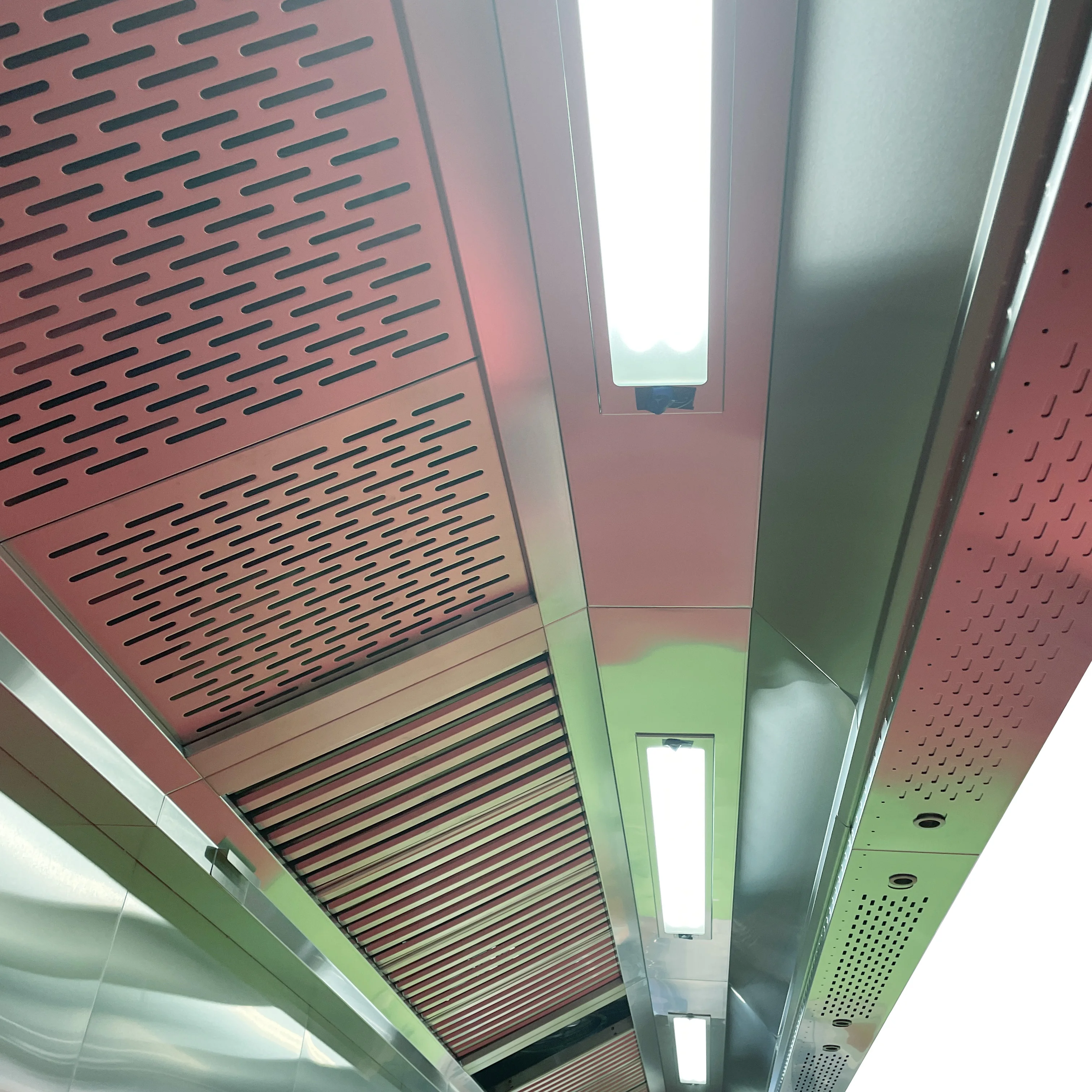 شفاط عادم تجاري من الفولاذ المقاوم للصدأ مع ضوء مع غطاء مستخرج لنظام الهواء النقي على طراز جزيرة