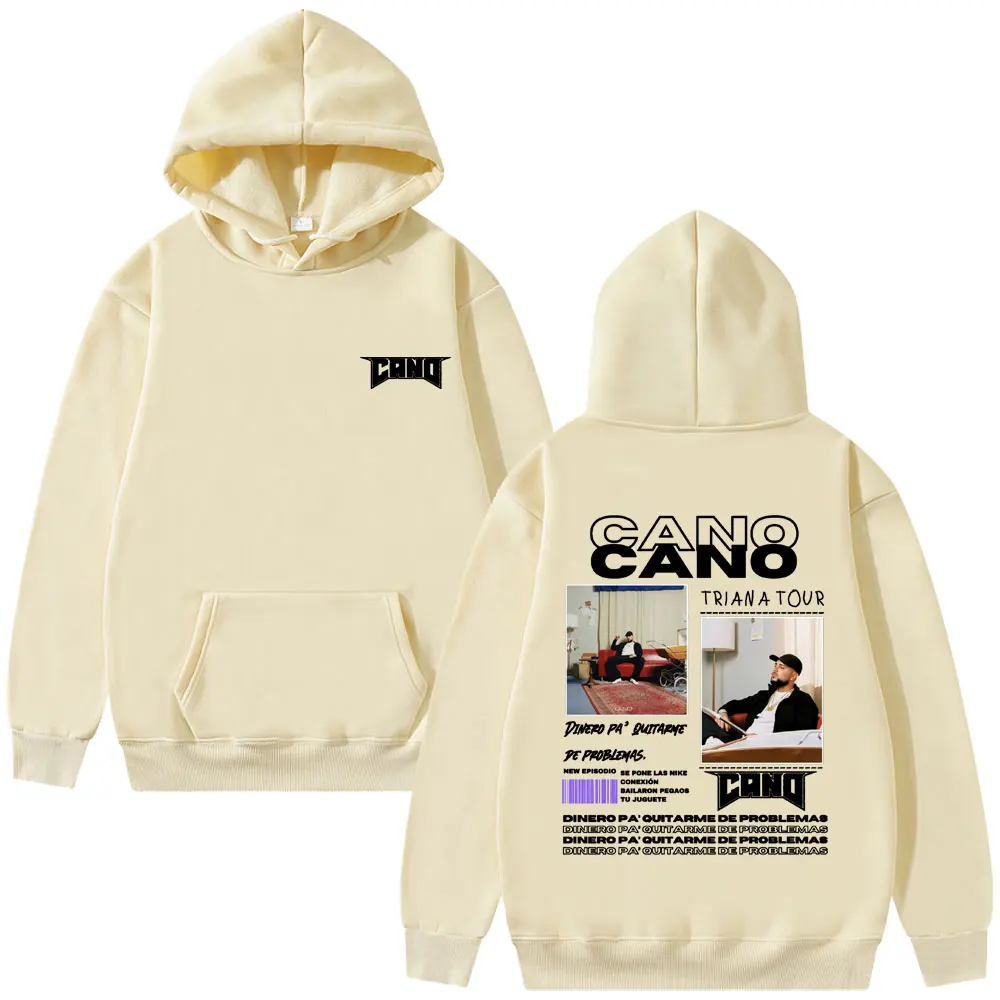 Rapper Cano Triana Tour Album 2025 Hoodies Men Women Fashion Hip Hop Street Sweatshirt Men\'s Oversized Hoodie Vintage Streetwear