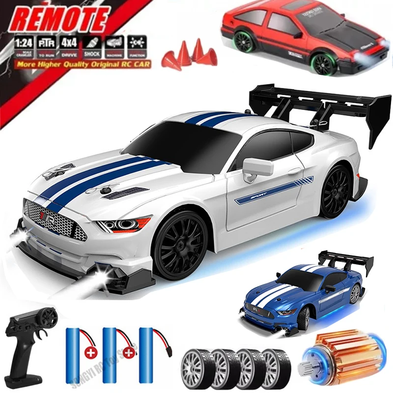 

4WD автомобиль для соревнований с дистанционным управлением RC Drift Racing 1:24 Высокоскоростной гоночный автомобиль 4X4 AE86 Модель игрушки для взрослых мальчиков подарки для детей