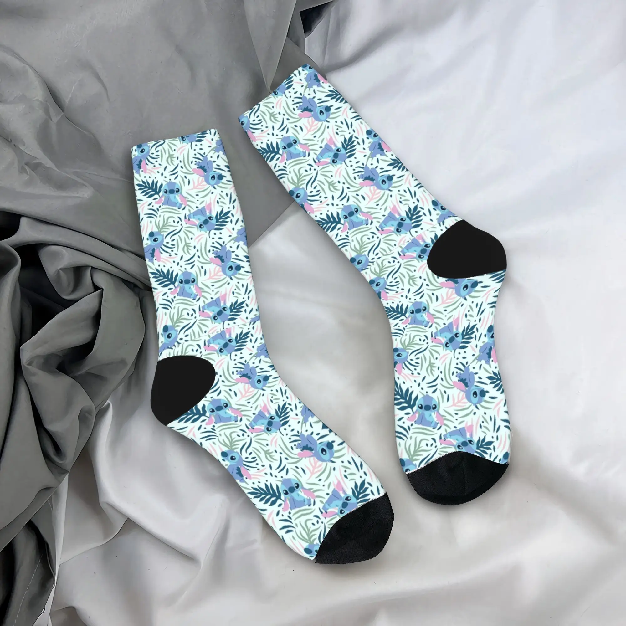 

Cute Stitch And Leaves Stockings Pattern Vintage Socks Winter Non-Slip Socks Men Outdoor Sports Warm Soft Socks