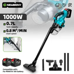 NEWBENY Electric Vacuum Cleaner Efficient Cordless Rechargeable For Outdoor Household Cleaning Tools For Makita 18V Battery Pin