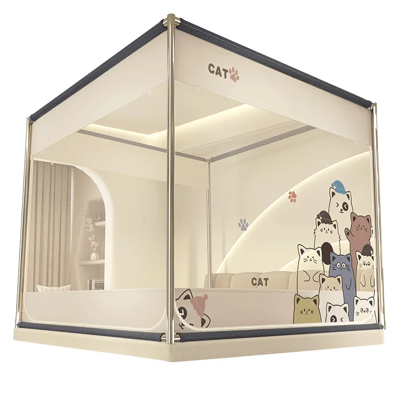 

Anti-drop mosquito net, no installation of yurt in household bedroom, baby and child to prevent bed falling, mattress pattern
