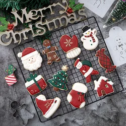 5Pcs/set Christmas Cookie Cutter Gingerbread Xmas Tree Mold Christmas Cake Decoration Tool Navidad Gift DIY Baking Biscuit Mould