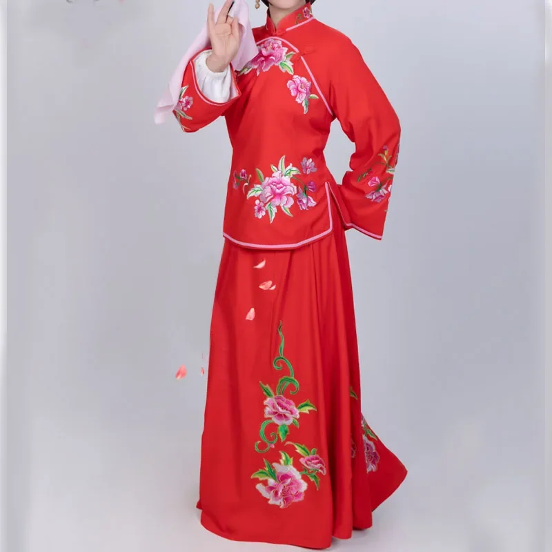 Ópera tradicional, ópera Yueju Shaoxing, ópera de Shanghai, ópera Huangmei Huadan, vestido de dama antigua, disfraces de ópera bordados