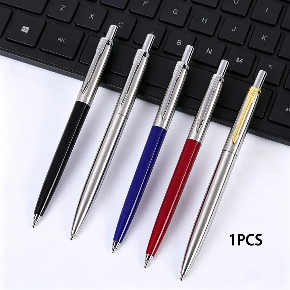 Metal Ballpoint Pen with Blue/Black Ink Refill Business Press Tyle Fountain Writing Tools Students Gift School Office Supplies