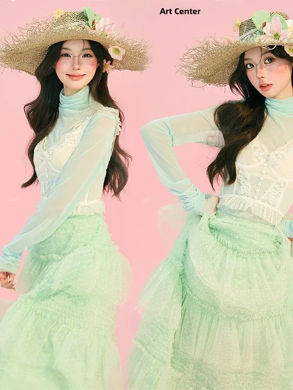 

Korean Style Studio New Arrival Atmosphere Indoor Photography Girl's Clothing Stage Costume Traditional Chinese Ethnic ...