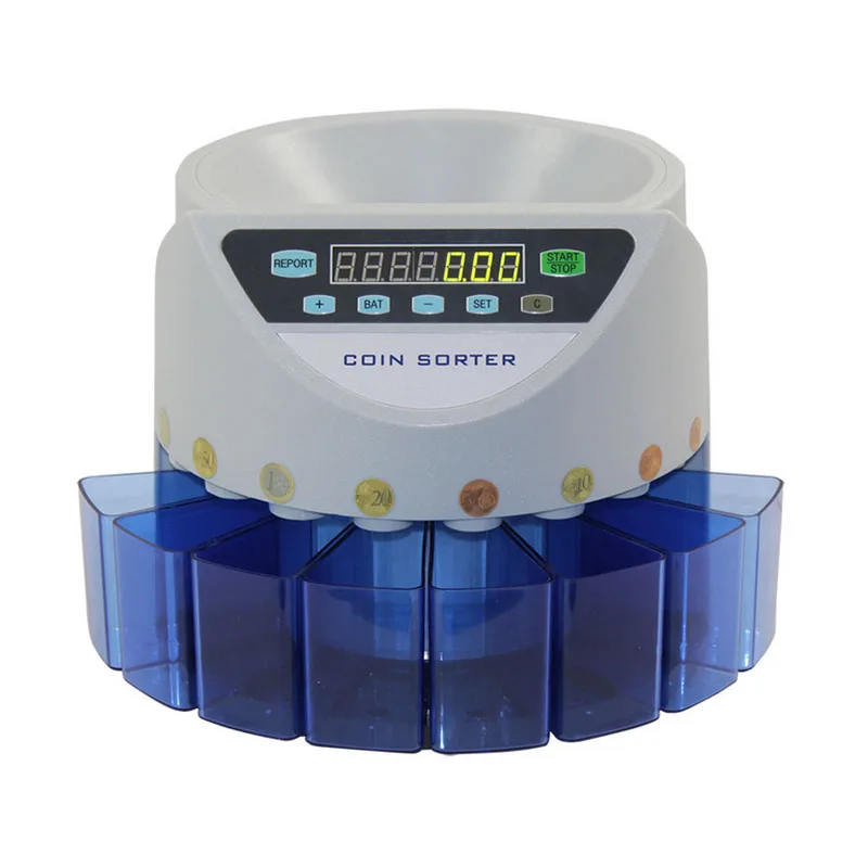 Electronic coin sorter coin counting machine for Euro, GBP, Japanese Yen, Israeli Philippine Dollar tools