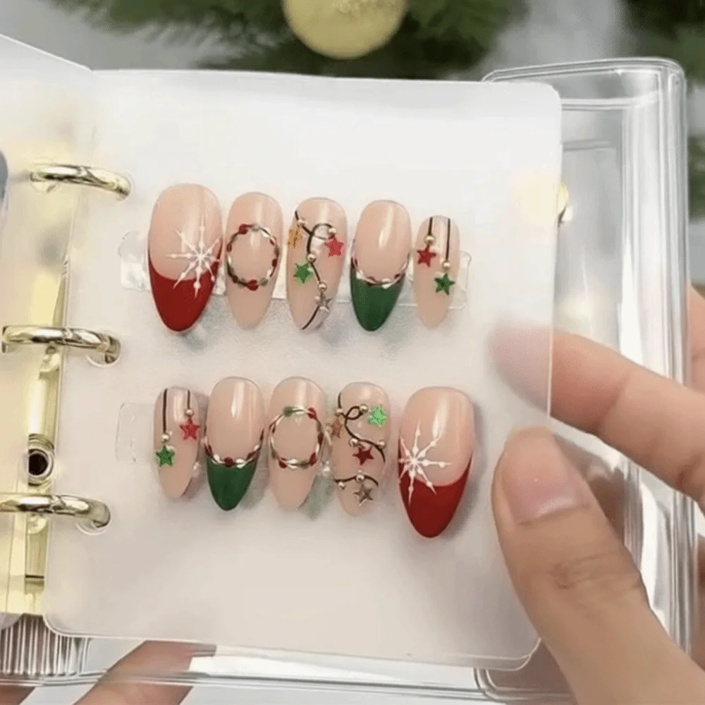 Transparent Nail Art Piece Storage Book Solid Convenient Card Clip Display Board Wear-resistant Nail Tips Exhibition Photo Album