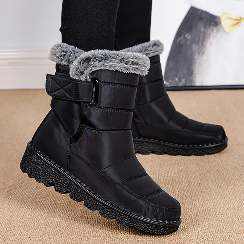 

Winter mens Women Snow Boots fad High-top Ankle Boots male lady Thick Plus Warm Hiking Boots Outdoor Cotton Sneakers Botas Mujer