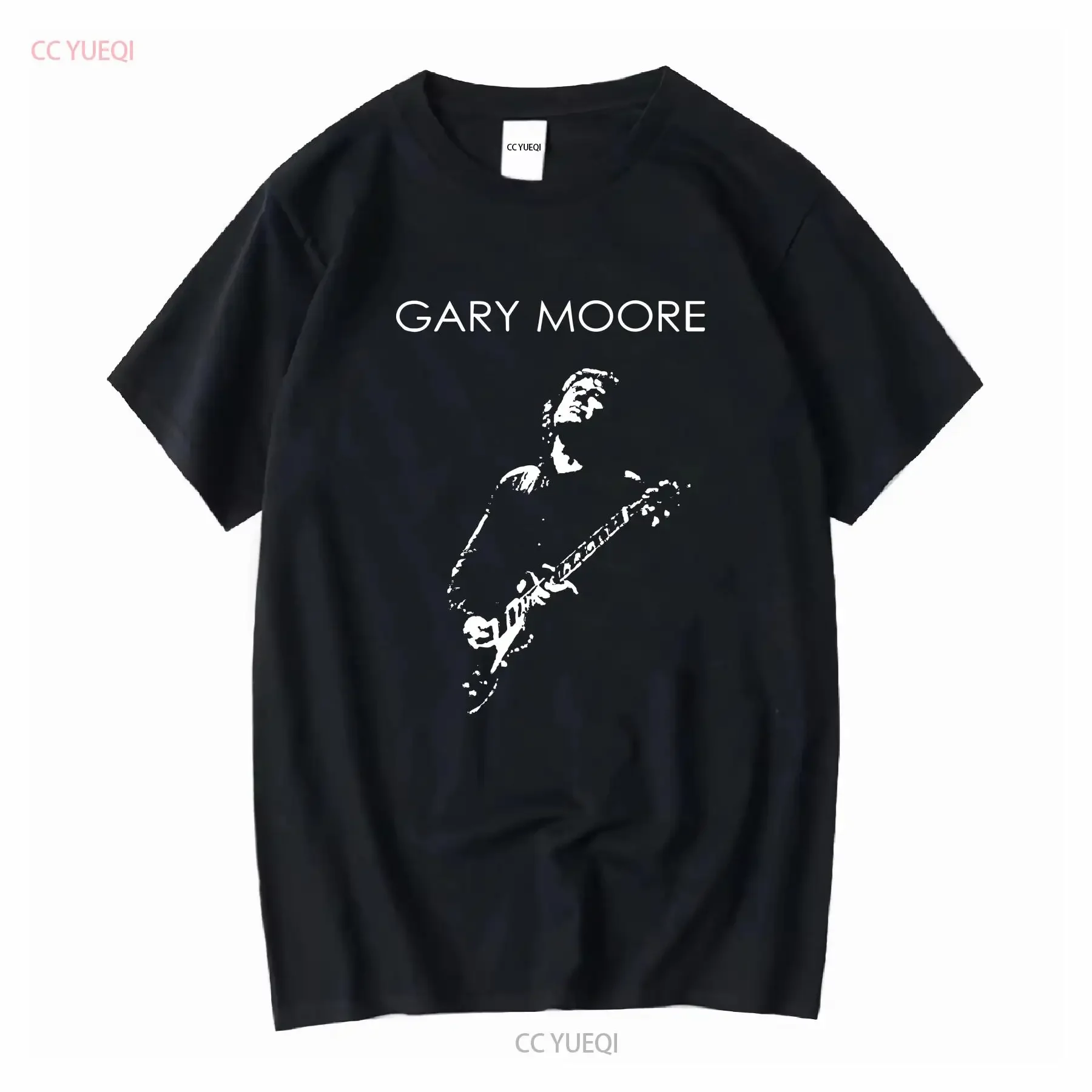 Vtg GARY MOORE Live In Tour Heavy Cotton Черная футболка всех размеров MM1331 с длинными или короткими рукавами винтажная уличная одежда Washed homme