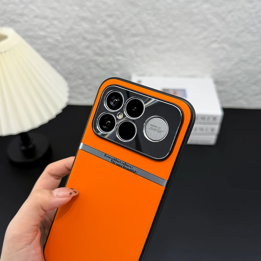 حافظة هاتف جلدية لهاتف Poco F8 Ultra Poco F8 Pro من البولي يوريثان 360 °   تغطية كاملة للعدسة ذات فتحة رفيعة من الجلد النباتي السائل المقاوم للصدمات