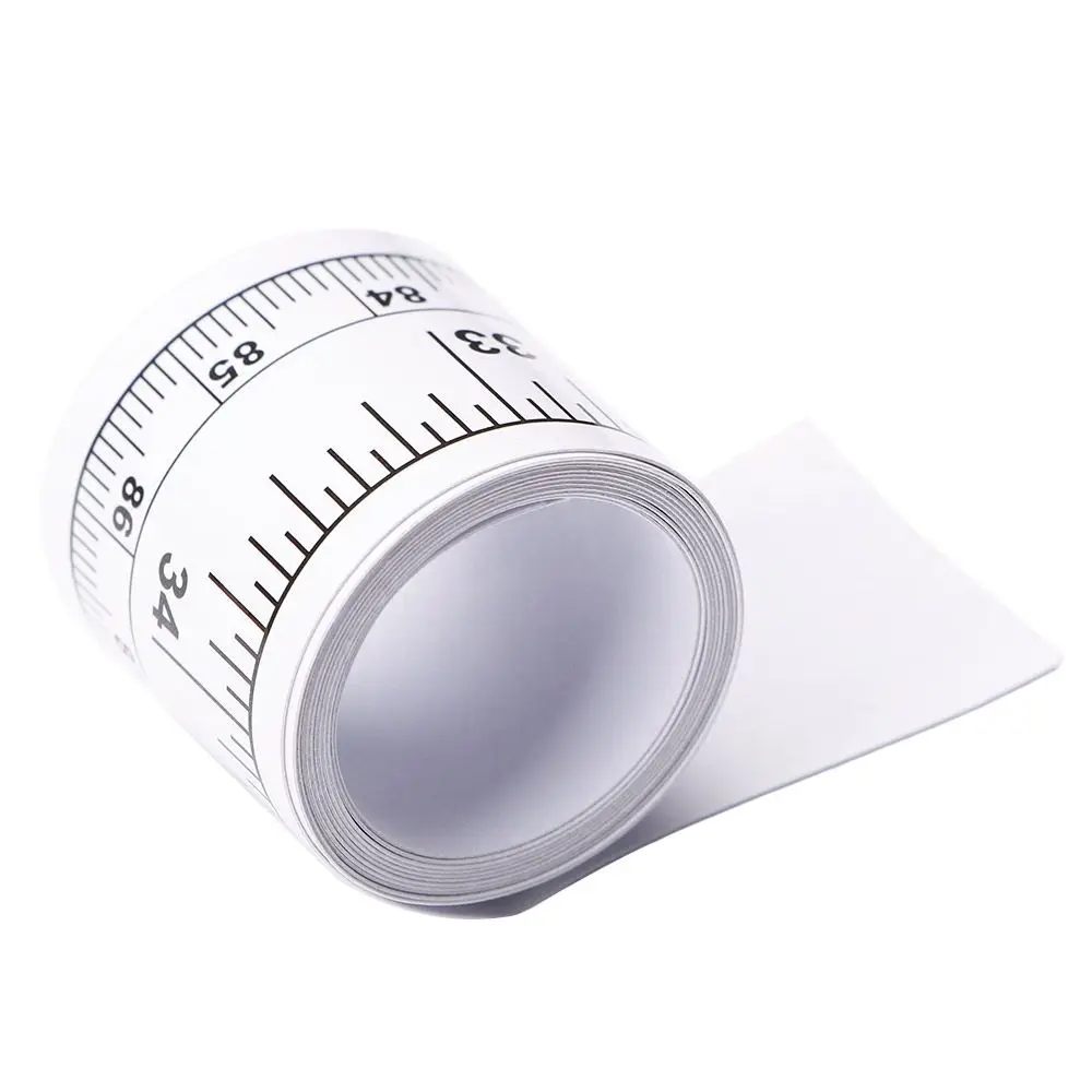 Metric Stickers Silver Adhesive Machine Vinyl Measure Ruler Tape Self