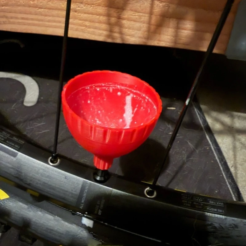 Tire Sealant Funnel with Stem Adapter Easy to Use Tool for Bicycle Tire Repair Oil Filling Tool