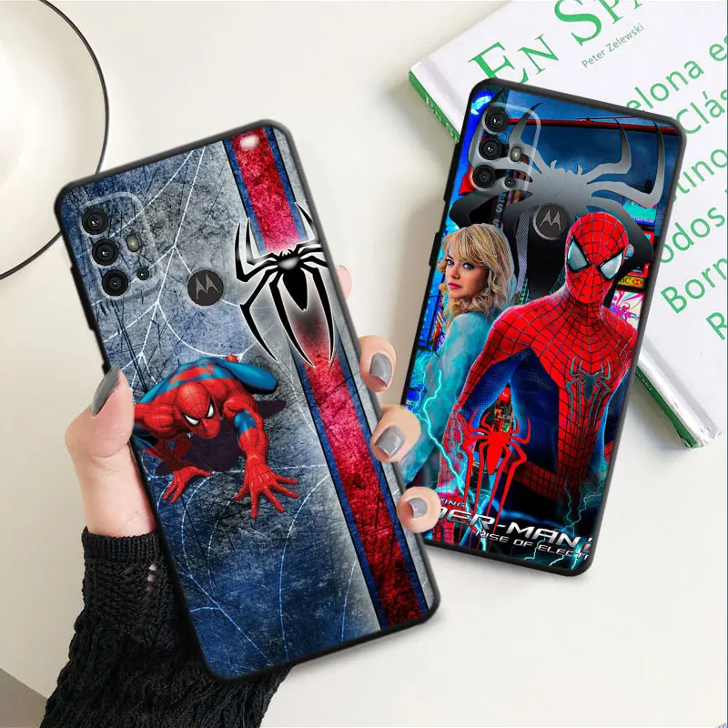 Phone Case For Motorola G60 G30 G22 G52 G51 G71 G60s G31 G50 G200 Plus G Power Edge 40 20 Lite Pro Cover Marvel Spiderman Comics