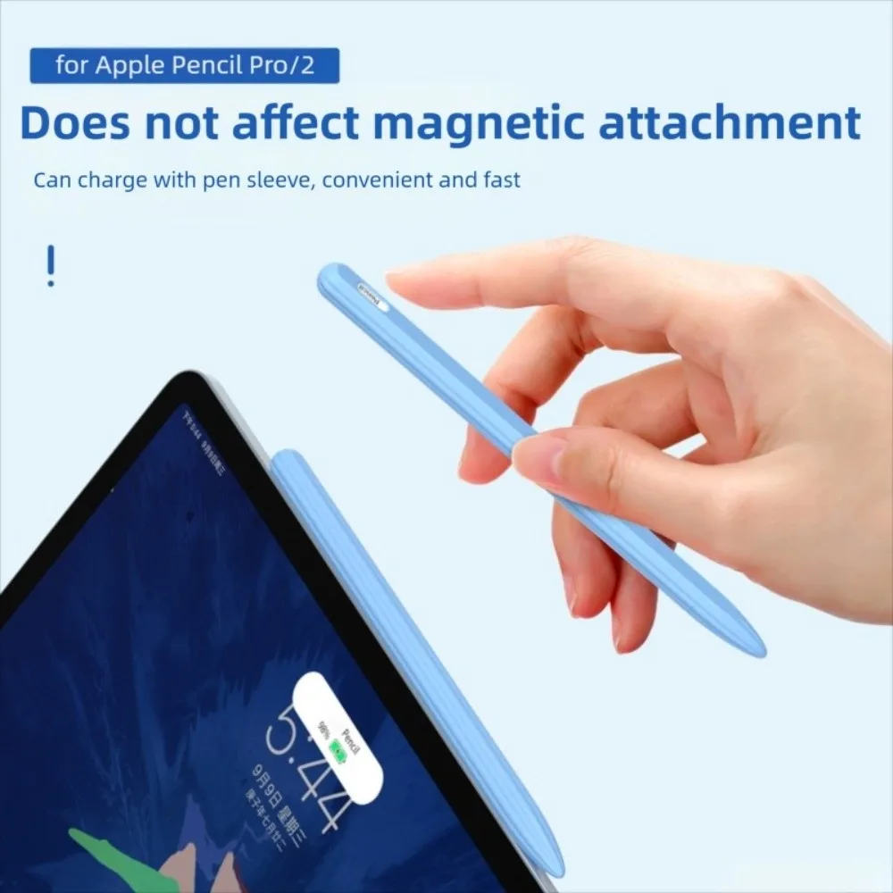 

Silicone Tablet Pencil Case Shockproof Waterproof Stylus Sleeve Ergonomic Anti Slip for Apple Pencil Pro/2