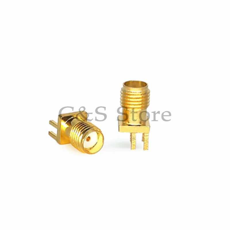 10PCS SMA female Thru Hole plug 180 DEGREE ( SMA-KE ) PCB Mount connector RF adapter SMA-KHD