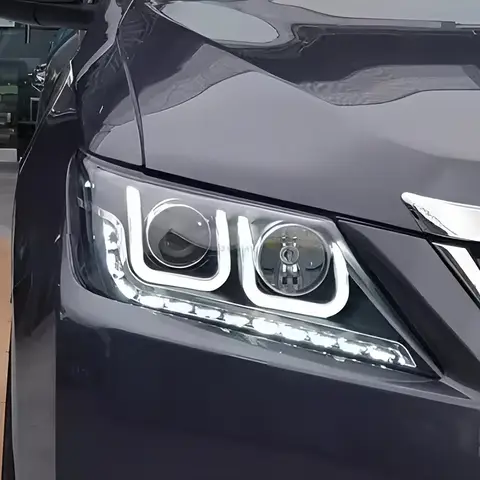 Automatyczne reflektory do Toyoty Camry 2012-2014 7. generacji LED przednie lampy samochodowe Zestaw ulepszeń Podwójny projektor Akcesoria
