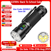 SOFIRN SR23 3300LM Flashlight 6500K UV 365nm EDC Light 21700 USB C Rechargeable Dual Switch Torch