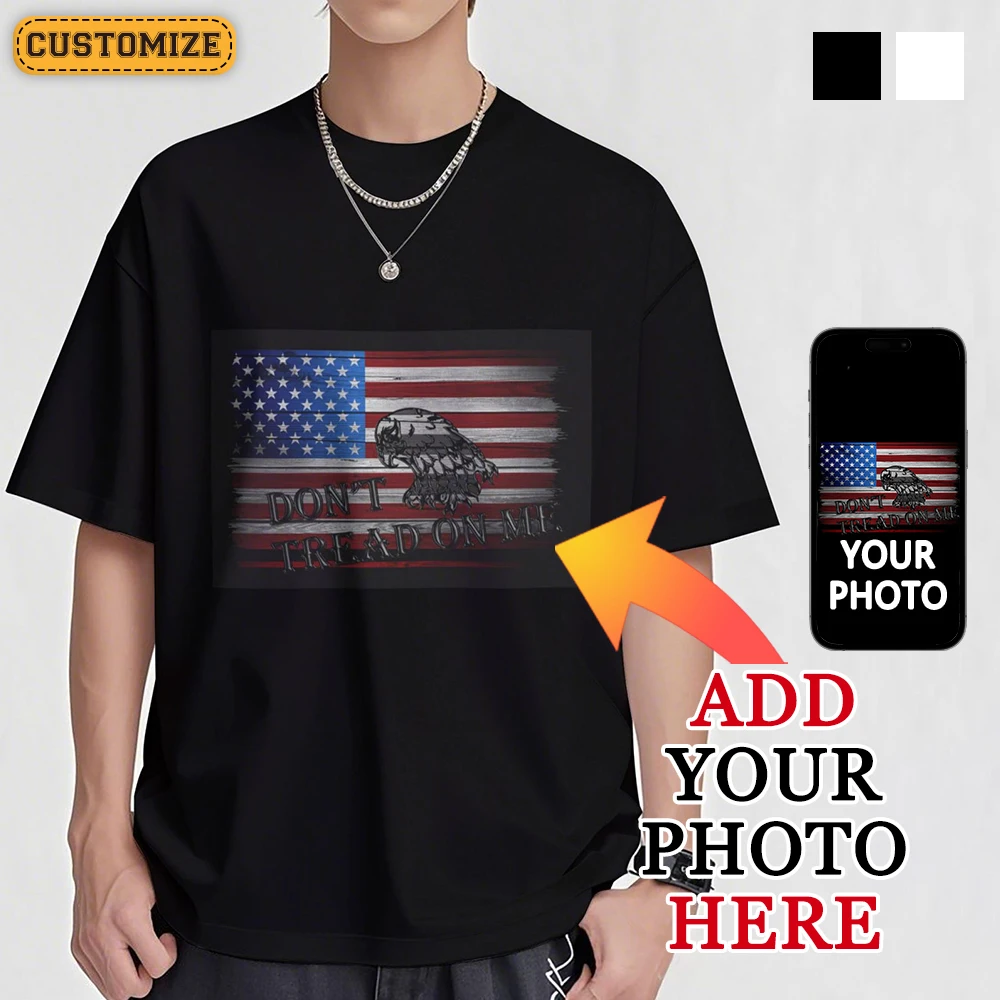 تخصيص تي شيرت الرجال بلايز شخصية 230gsm الحقن المباشر الرجال بلايز مخصص Camiseta Personalizar هدايا حفلة عيد ميلاد