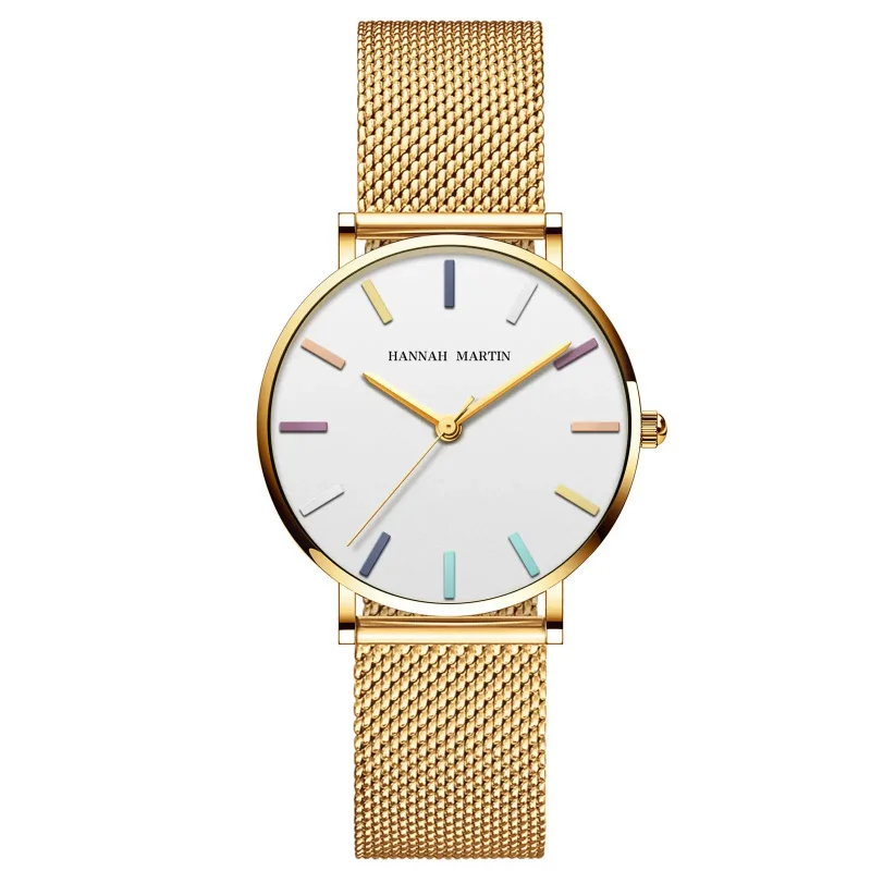 Watches Manufacturing Minimalist Watch Woman Custom Logo Gold Simple Waterproof Brand Girl Luxury Slim Wrist Watch