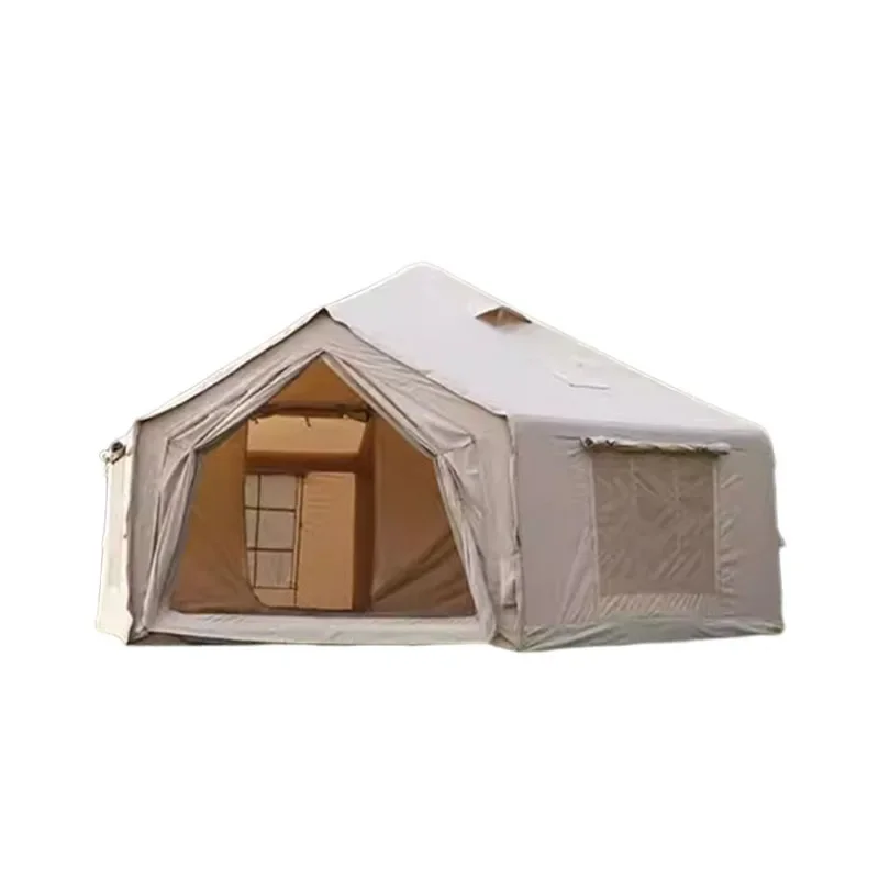 Hexagonal camp inflatable tent outdoor thickened rainproof large camping tent portable quick-opening ridge tent