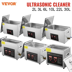 VEVOR-Nettoyeur Ultrasonique Professionnel avec Minuterie Numérique et Chauffage, Machine de Nettoyage de Bijoux Ultra Sonique en Acier Inoxydable