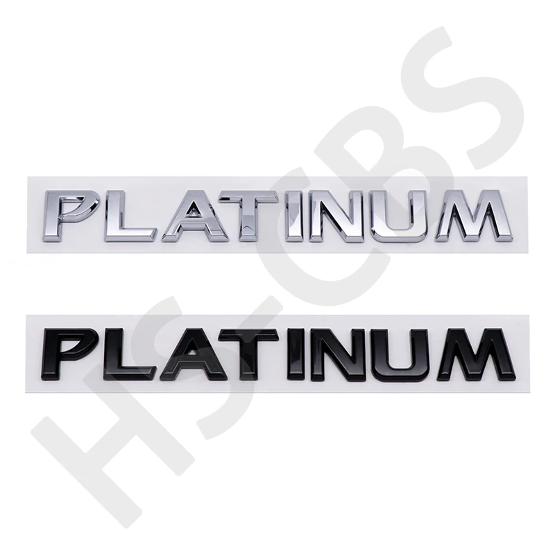 PLATINUM lettre emblème Logo ABS autocollant de voiture coffre arrière Badge Auto coffre arrière emblème décalcomanie Talgate décalcomanie Auto accessoires décor