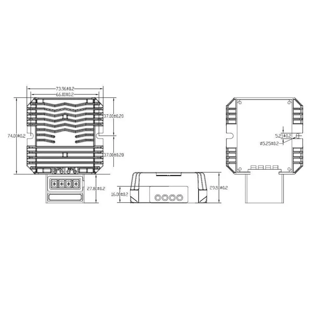 New 8-40V to 12V 10A -Boost Converter / 12V to 12V DC Voltage Regulator - Waterproof Power Module