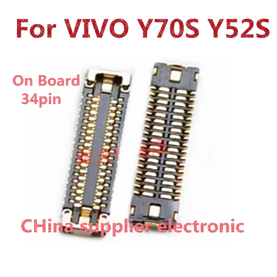 10pcs-100pcs For VIVO Y70S Y52S LCD screen display base motherboard cable connection buckle FPC connector On Board Flex 34-pin