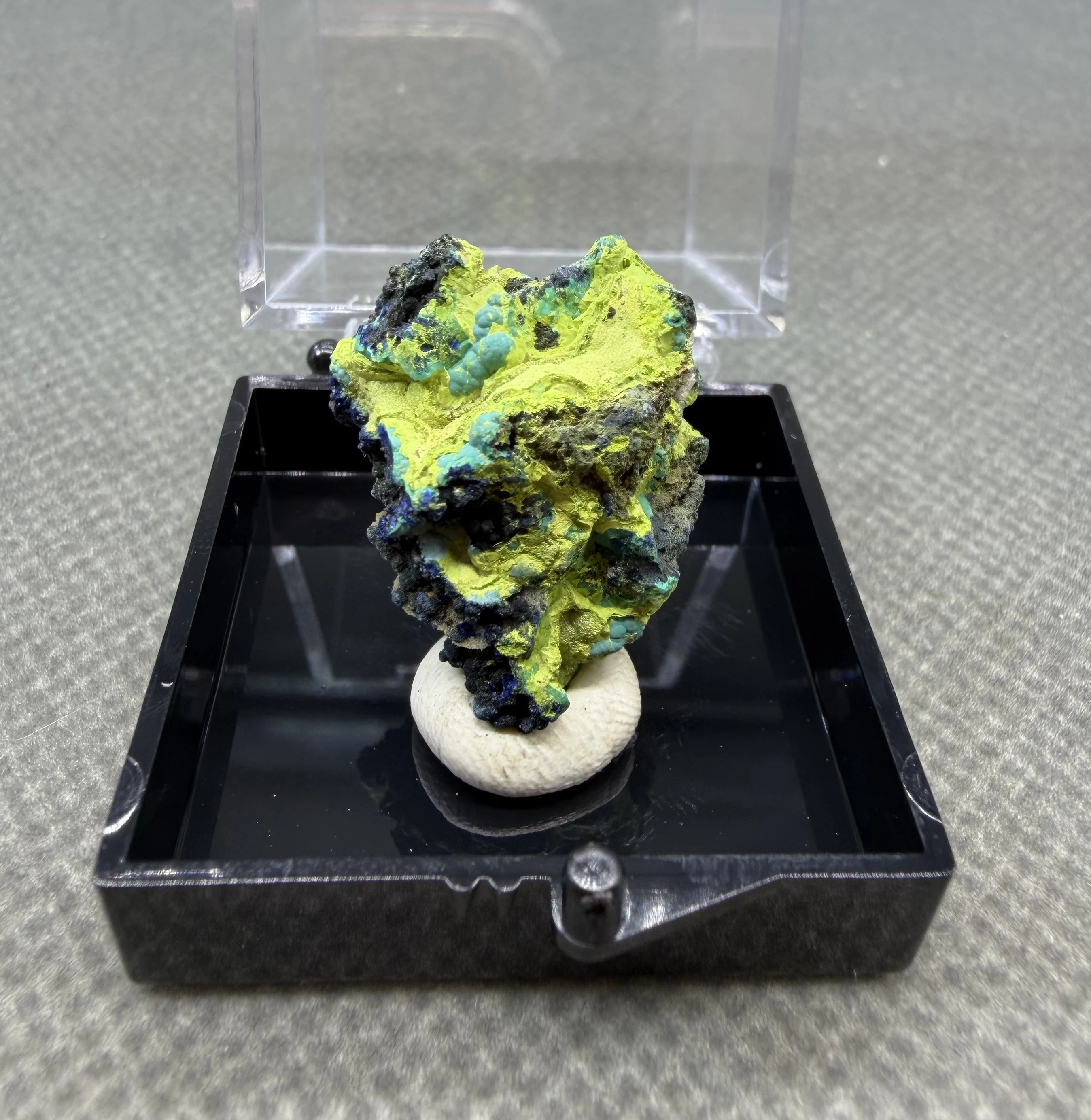 Rare — Volborthite Naturally Intergrown with Malachite — Collector-Grade Specimen — 100% Natural, No Repair