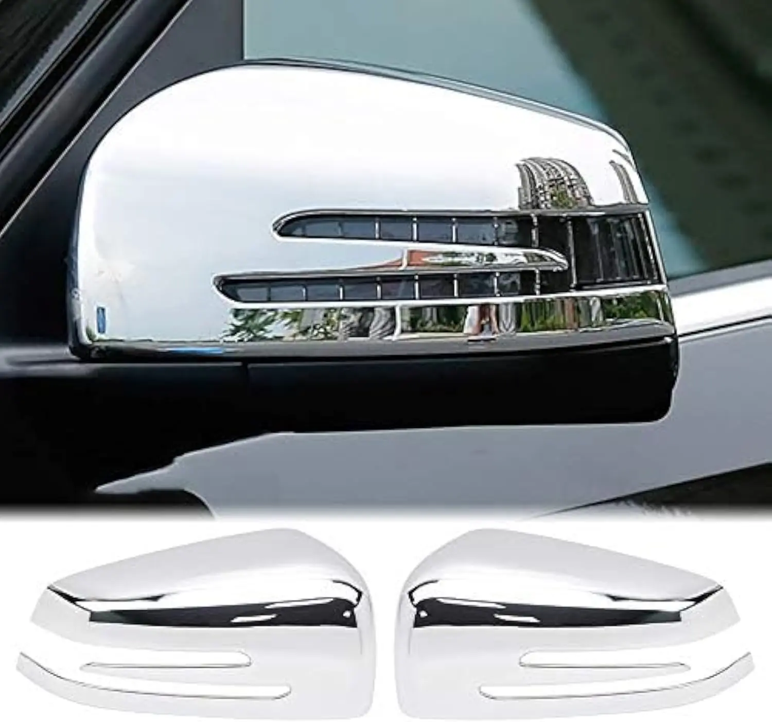 Compatible with Mercedes Benz GLA CLA GLK A B C E Class X156 X204 C117 W212 W176 W246 W204 Exterior Chrome Mirror Cover Trim