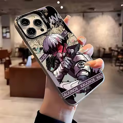 Hot blooded Anime Kaiju No. 8 Cover For Samsung Galaxy S25 Edge S24 S23 S22 S21 S20 FE Ultra Silicone Colorful Silver Phone case