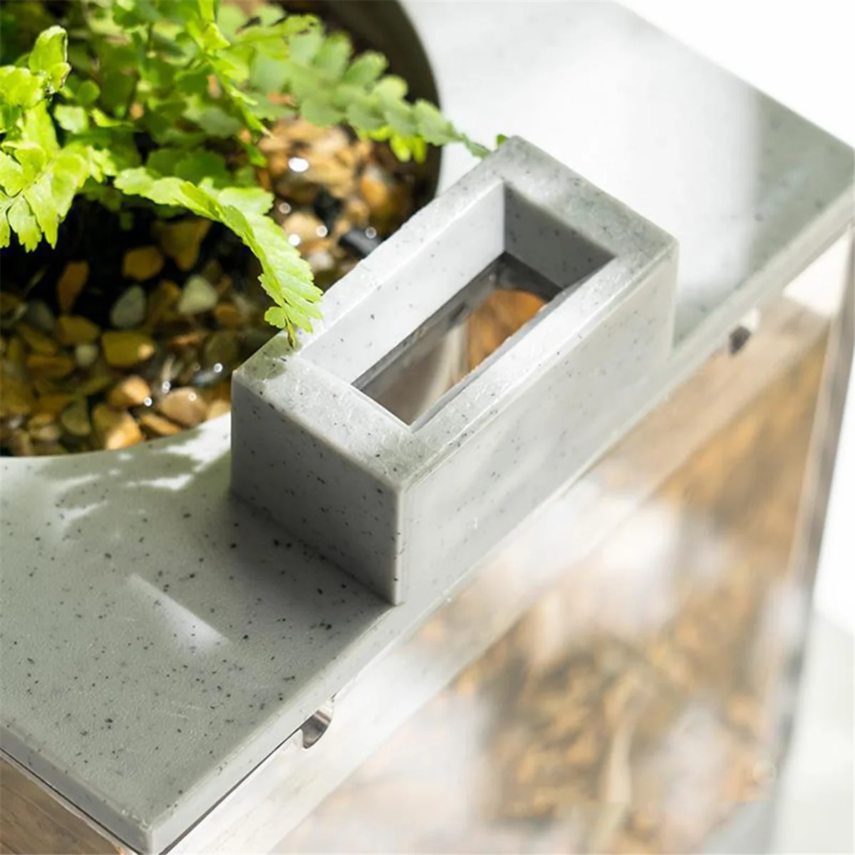 -Zbiornik na ryby Mini-zbiornik akwariowy-zestaw z filtrem wyciszającym USB Krajobrazowy zbiornik na ryby do dekoracji małych przestrzeni