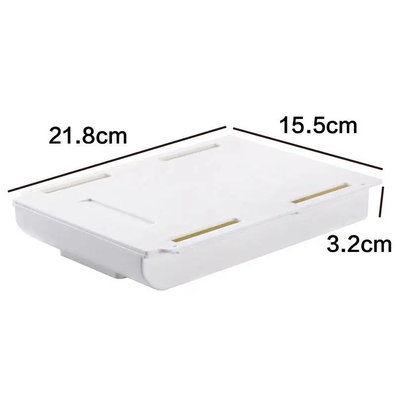 Under Desk Drawer Organizer invisible storage box self-Adhesive Stationary Container Bedroom Desk Sundry Organizer Makeup holder