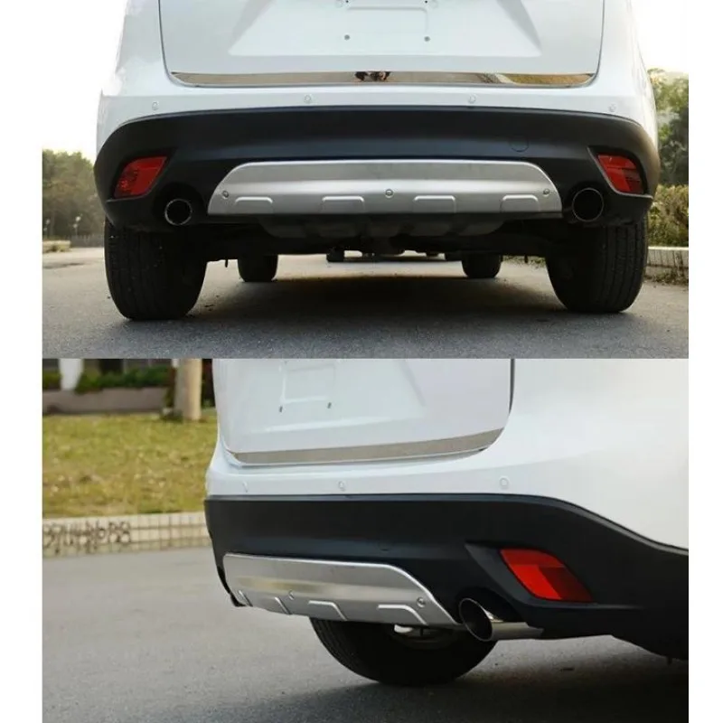 Car styling Stainless steel front and rear Bumper Protector Skid Plate cover FOR Mazda CX-5 CX5 2012 2013 2014 2015 2016 year