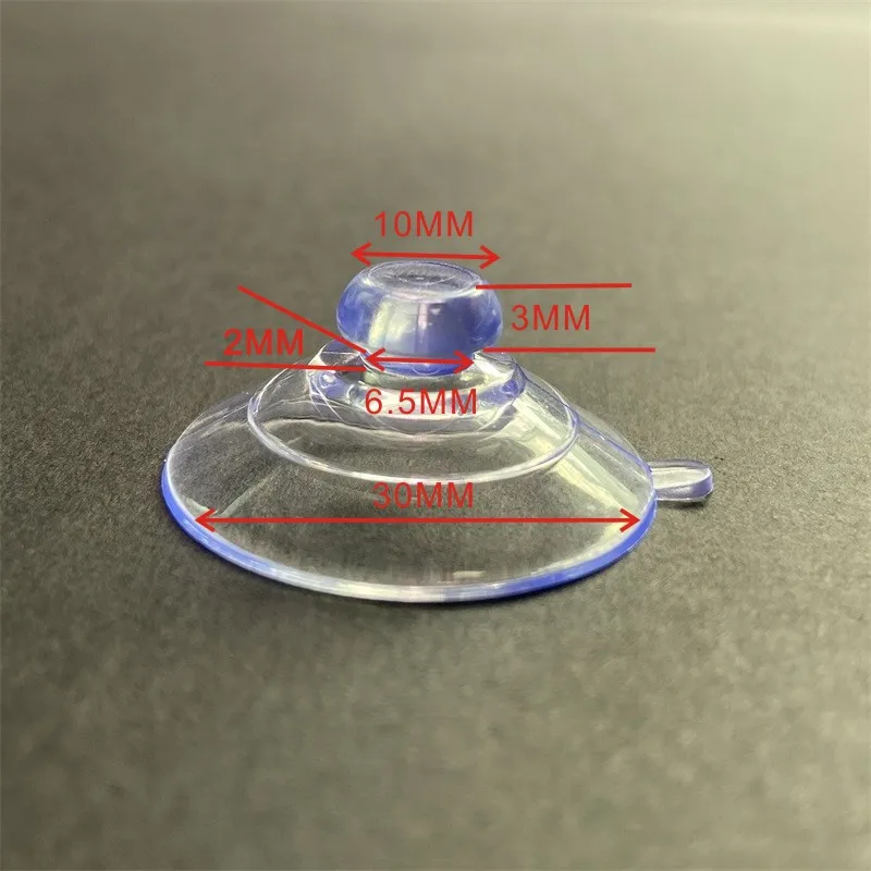 30mm Mushroom Head Suction  Cup PVC Sucker Clear Suction Pad Strong Vacuum Suction  Cups Glass Sucker for Kitchen/Bathroom/Car