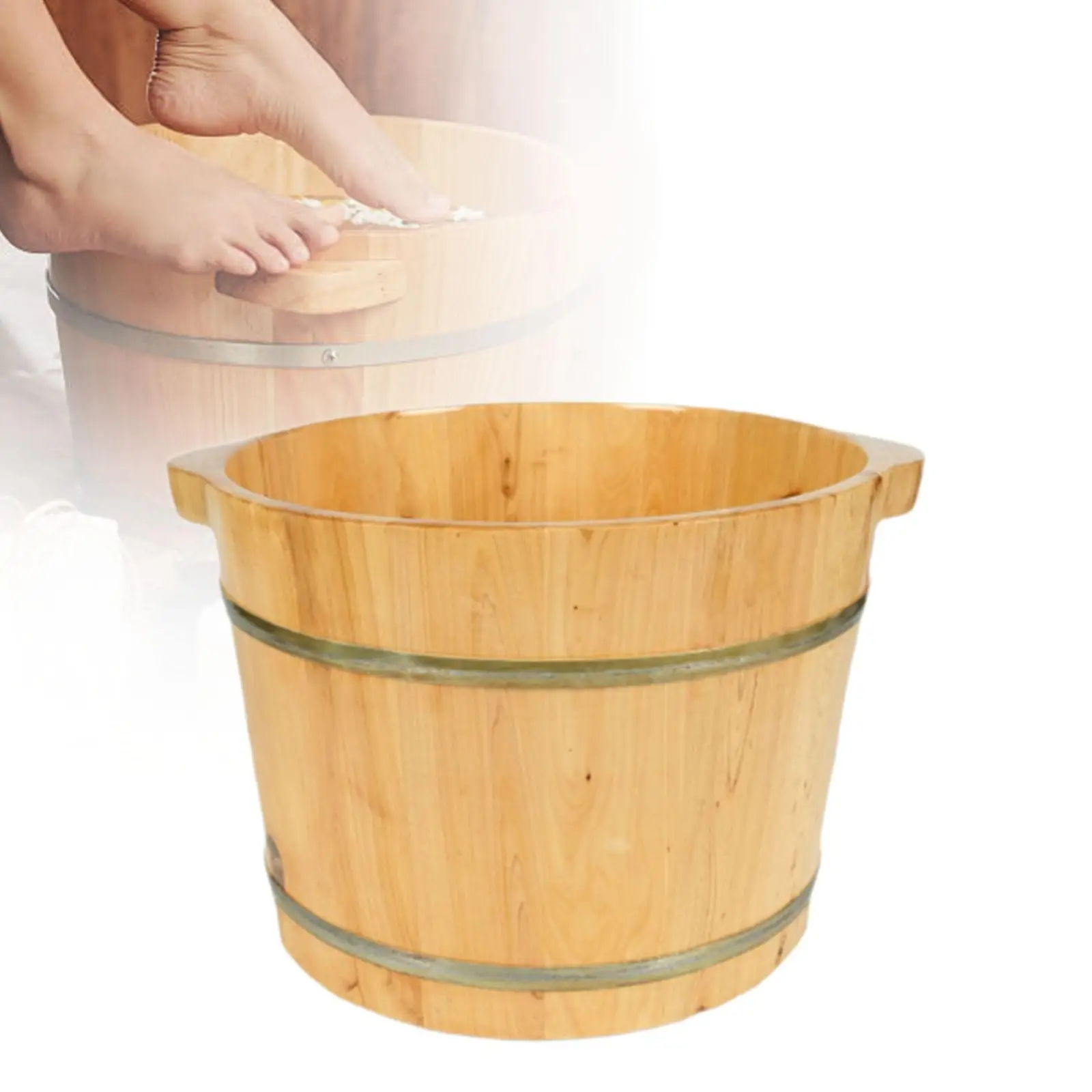 Wooden Foot SPA Tub Foot Washing Bucket for Gift Home Foot SPA