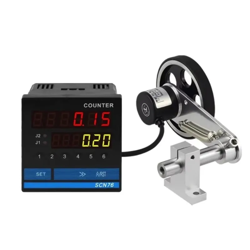 High Precision Electronic Digital Display Instrument Counter Roller SCN76 Encoder Controller for Edge Banding Plastic Counting