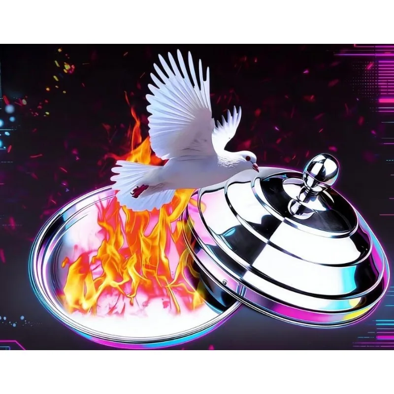 

Коллекционная тарелка Dove - Серебряная двухслойная тарелка для фокусов Dove, реквизит для сценических иллюзий, профессиональный реквизит для фокусников