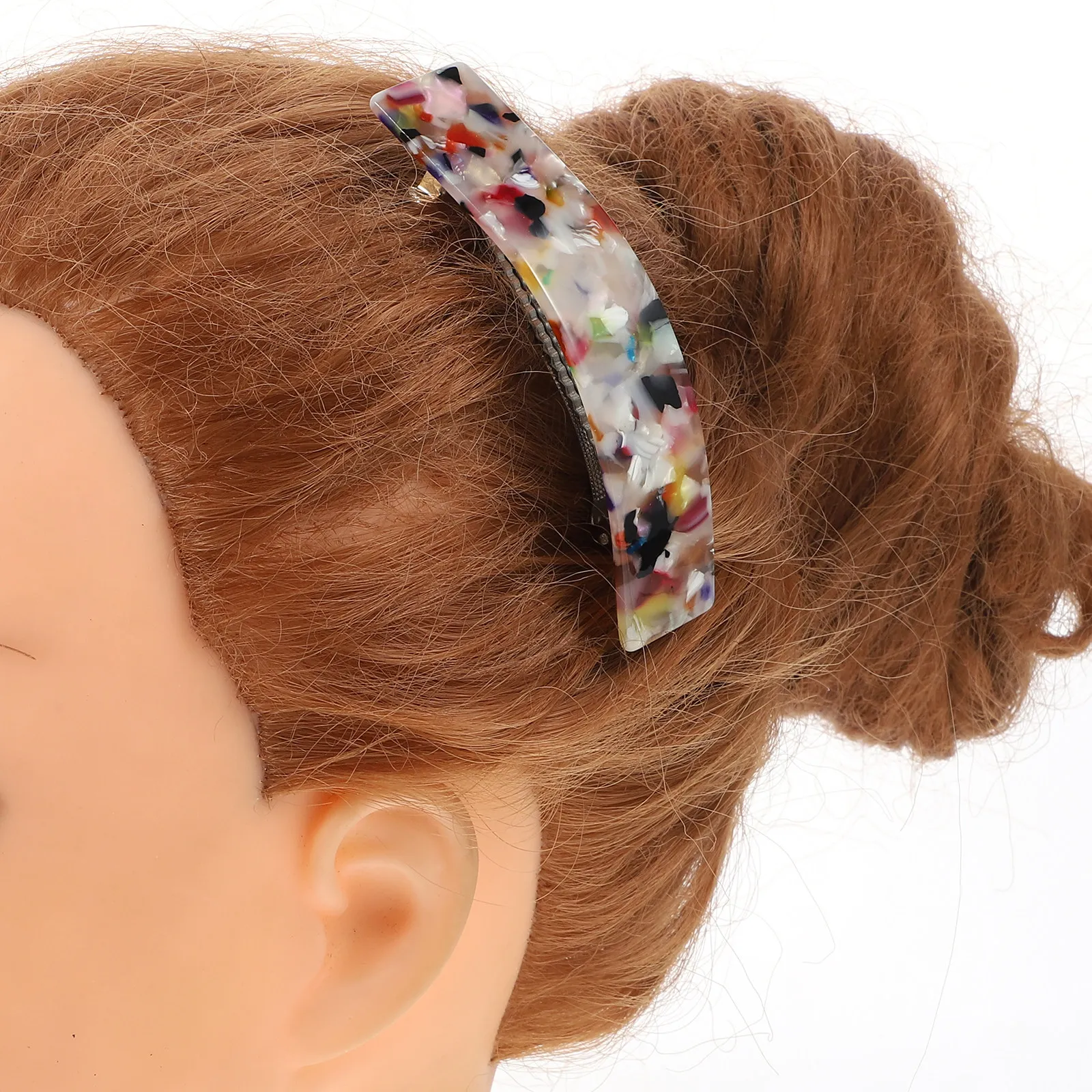 

Набор из 6 заколок для волос для женщин: модные ацетатные зажимы, легкие, нескользящие, для повседневного использования, аксессуары для укладки волос