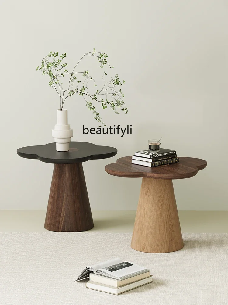 

Solid Wood Sofa Side Table French Style Bedroom Living Room Corner Table Home Small round Table